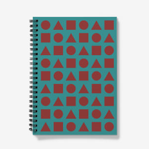 Chocolate Shapes on Ocean Water - A5 Spiral notebook