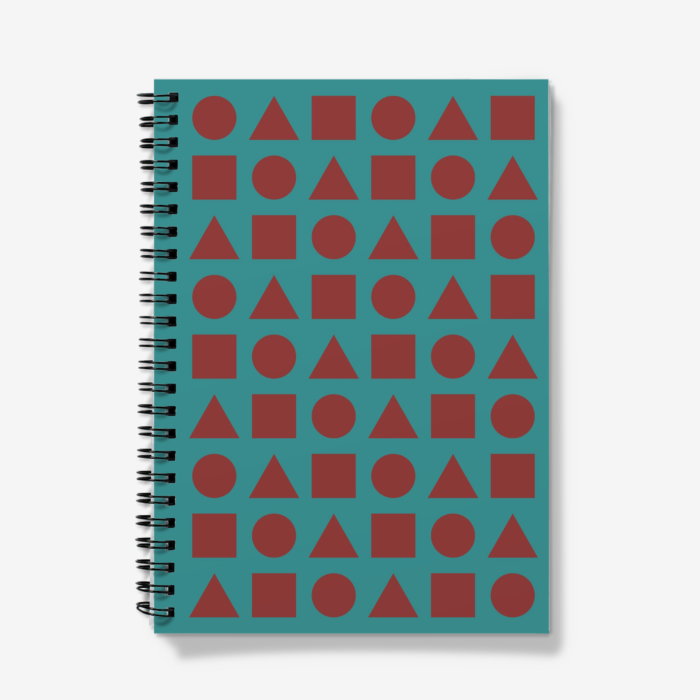 Chocolate Shapes on Ocean Water Spiral Notebook