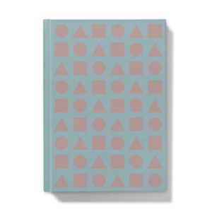 Earthbound Shapes on Harbor Mist - Hardcover Journal - Front Cover