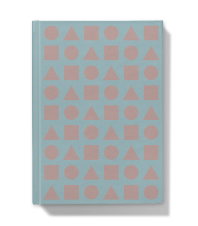 Earthbound Shapes on Harbor Mist - Hardcover Journal - Front Cover