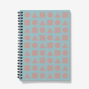 Earthbound Shapes on Harbor Mist - A5 Spiral notebook