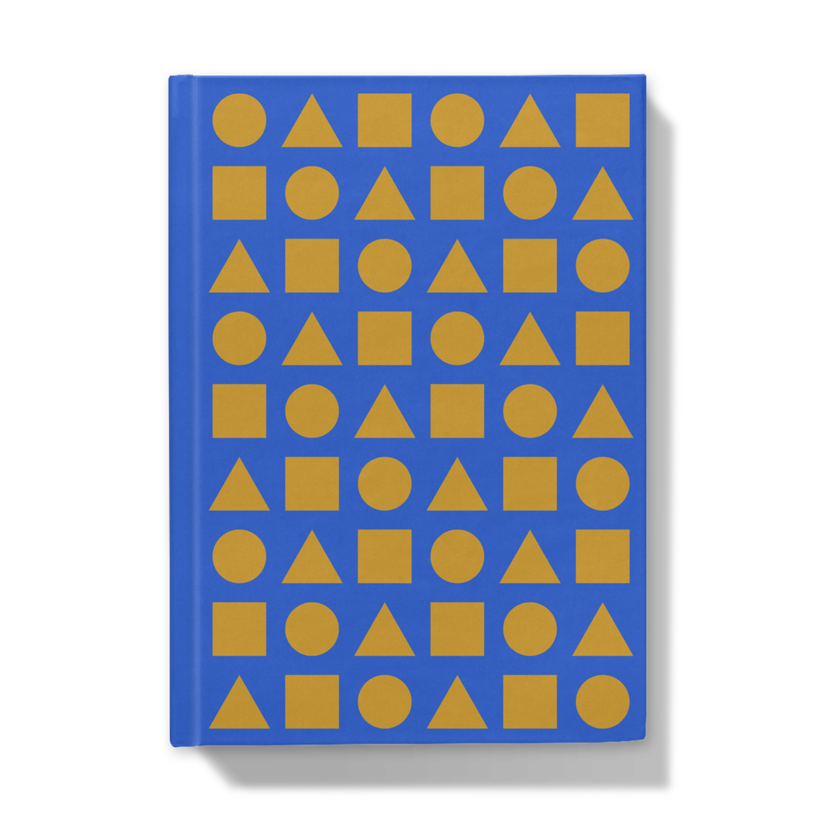 Gold Shapes on Intense Blue - Hardcover Journal - Front Cover