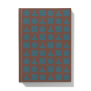 Mediterranea Shapes on Peat Brown - Hardcover Journal