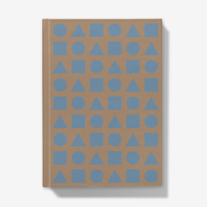 Night Owl Shapes on Brown - Hardcover Journal