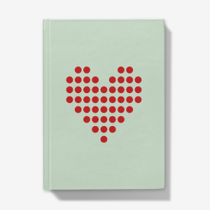 Heart with Circles - Hardcover Journal