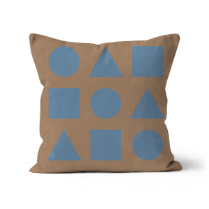 Night Owl Shapes on Brown - Sofa Cushion