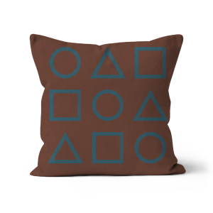 Mediterranea Outlines on Peat Brown - Sofa Cushion