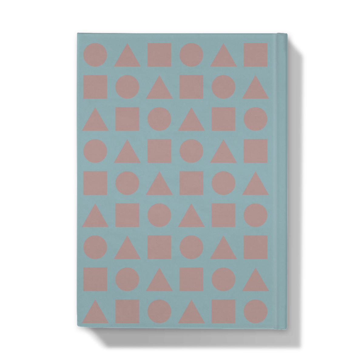 Earthbound Shapes on Harbor Mist - Hardcover Journal - Back Cover