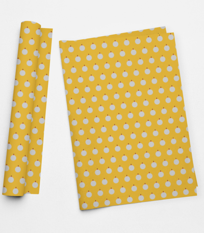 Gold Bauble Pattern - Wrapping Paper