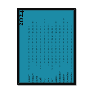 Minimal Calendar 2024 - Dark Void on Mediterranean Sea